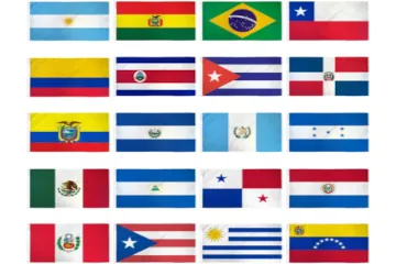 Latin america flags