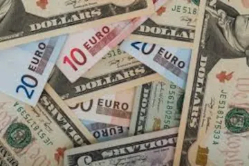 Dollar and euros paper currency