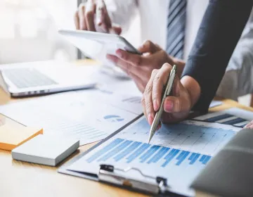 Spreadsheets used in planning