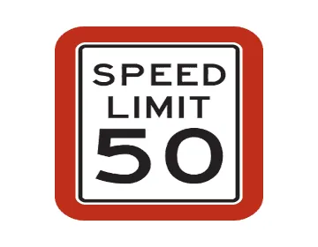 Speed limit sign